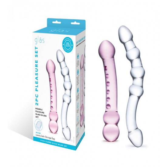 Glas 2件雙頭自慰棒套裝