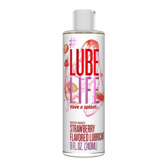 LubeLife 草莓味可食用水性潤滑劑 - 240ml