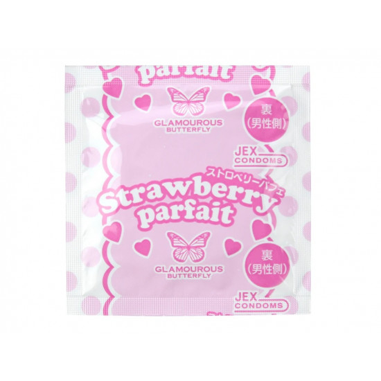 JEX 魅力蝴蝶士多啤梨 乳膠安全套一盒六個