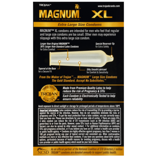 Trojan Magnum 64/58mm 加大碼乳膠安全套 12片裝