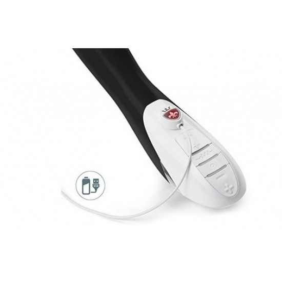 Mystim Sizzling Simon 電流刺激震動棒 - 黑白色